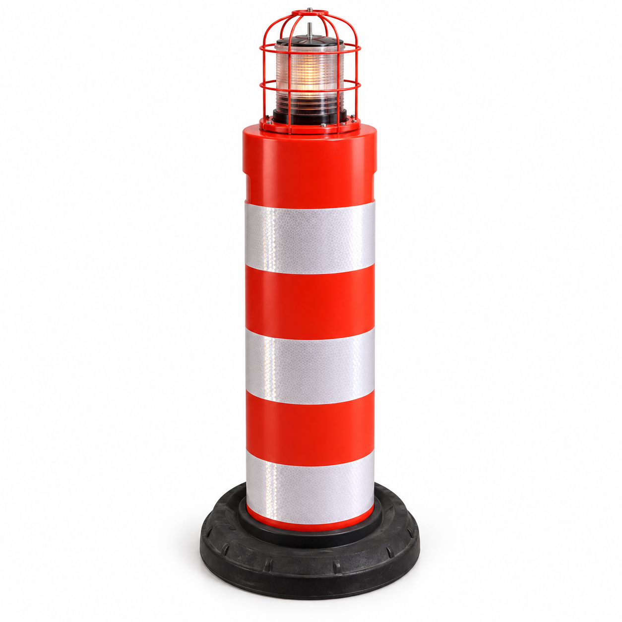 Baliza vial con luz LED y rejilla · imagen ilustrativa